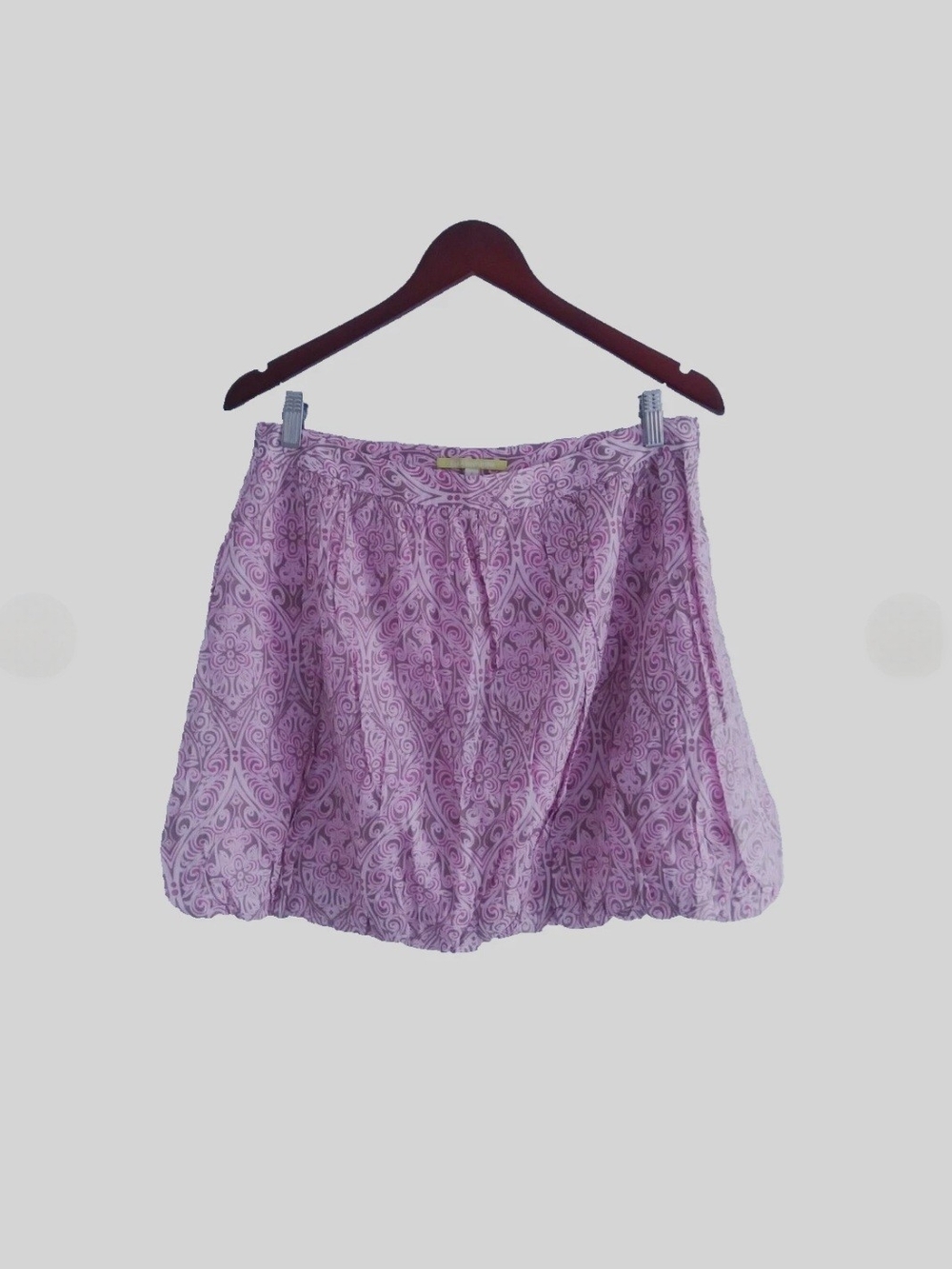 Gianni Bini SZ 8 Pink Brown Printed A-Line Bubble Skirt